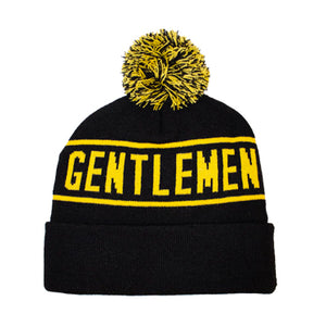 Game Day Pom Beanie (Black/Yellow)